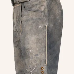 Lederhose Berno mit Gürtel – Bild 4