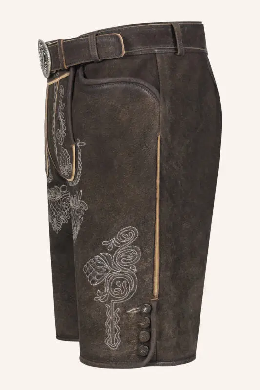 Lederhose Vinc mit Gürtel – Bild 4