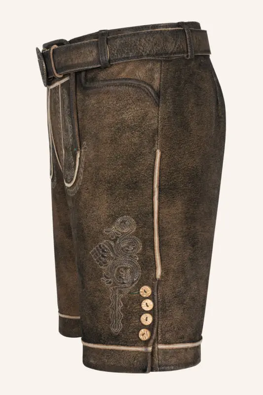 Lederhose Waris mit Gürtel – Bild 4