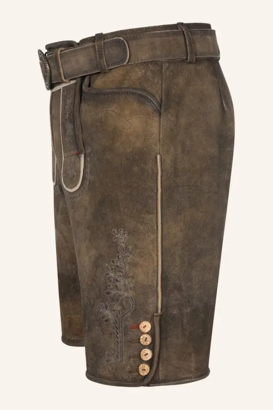 Lederhose Dante mit Gürtel – Bild 4