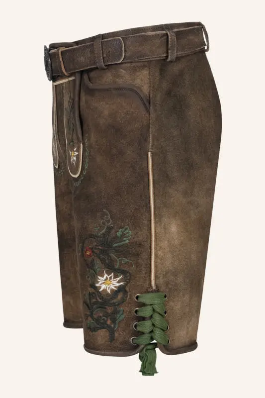 Lederhose Alexander mit Gürtel – Bild 4