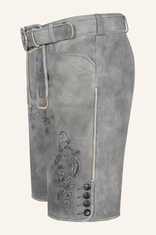 Lederhose Lucius mit Gürtel – Bild 4