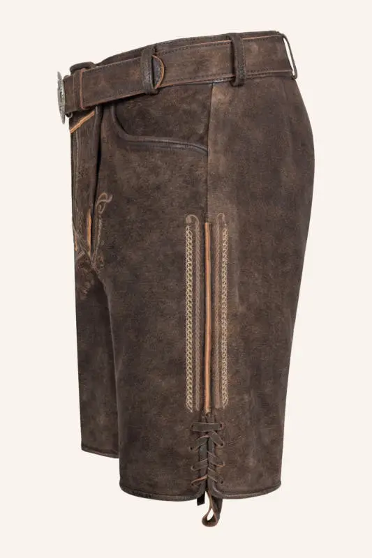 Lederhose Rufus mit Gürtel – Bild 4