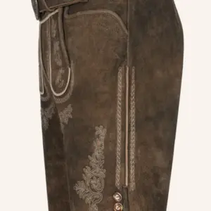 Lederhose Quan mit Gürtel – Bild 4