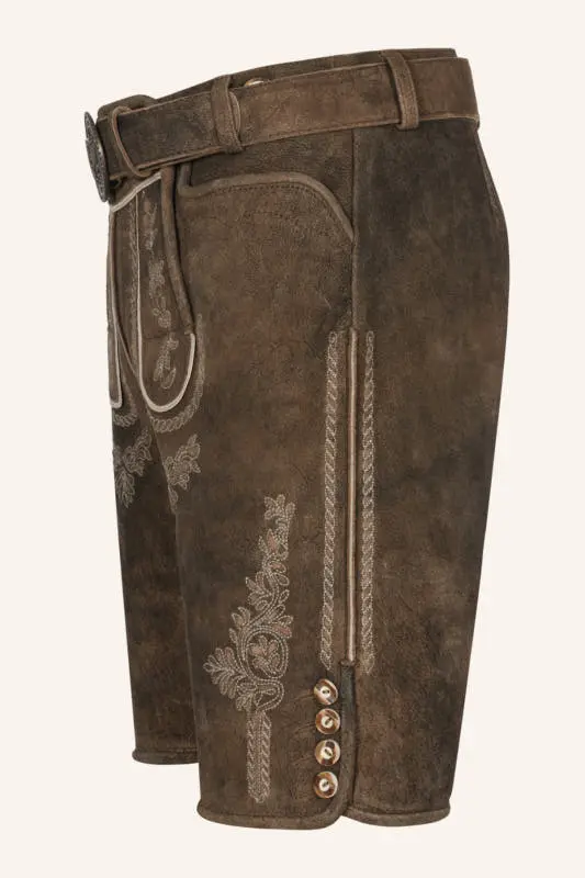 Lederhose Quan mit Gürtel – Bild 4