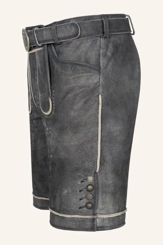 Lederhose Kuno mit Gürtel – Bild 4