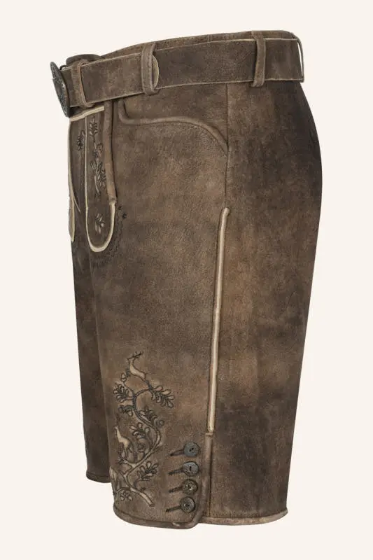 Lederhose Mischa mit Gürtel – Bild 4