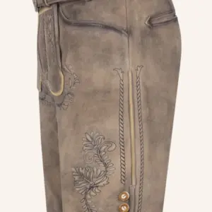 Lederhose Brandon mit Gürtel – Bild 4