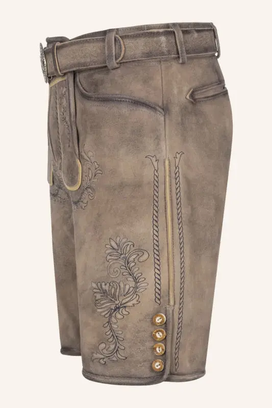 Lederhose Brandon mit Gürtel – Bild 4