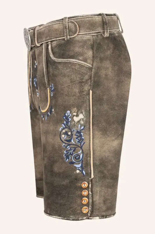 Lederhose Pino mit Gürtel – Bild 4