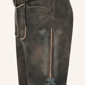 Lederhose Curtis mit Gürtel – Bild 4