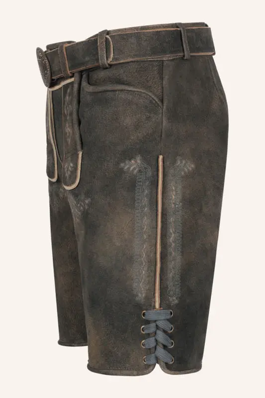 Lederhose Curtis mit Gürtel – Bild 4