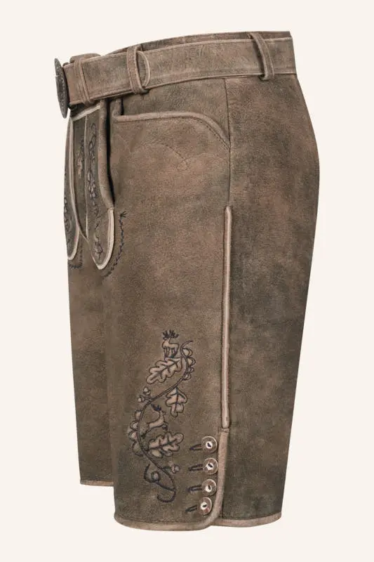 Lederhose Gildo mit Gürtel – Bild 4
