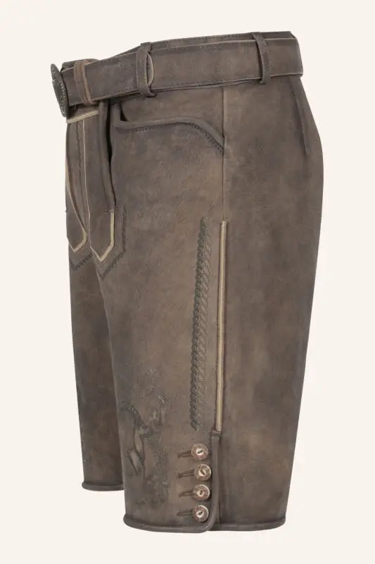 Lederhose Ilian mit Gürtel – Bild 4
