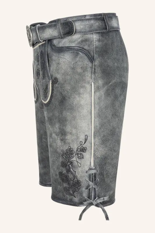 Lederhose Okko mit Gürtel – Bild 4