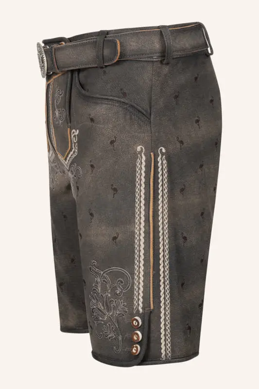 Lederhose Udo mit Gürtel – Bild 4