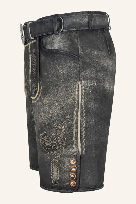 Lederhose Kieran mit Gürtel – Bild 4