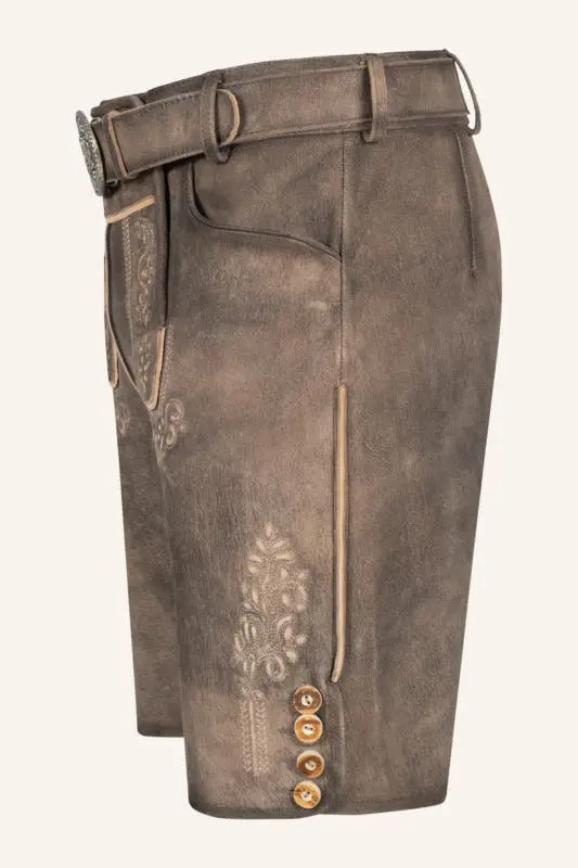 Lederhose Mailo mit Gürtel – Bild 4