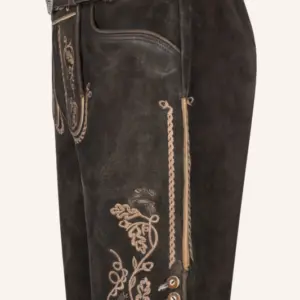 Lederhose Orlando mit Gürtel – Bild 4