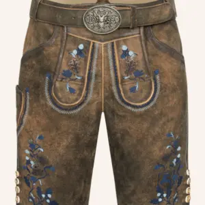 Lederhose Azzuro mit Gürtel