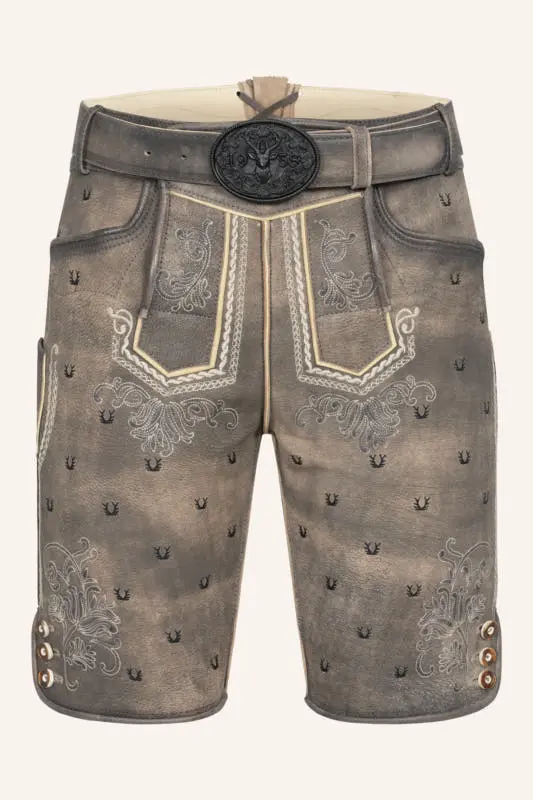 Lederhose Harvey mit Gürtel