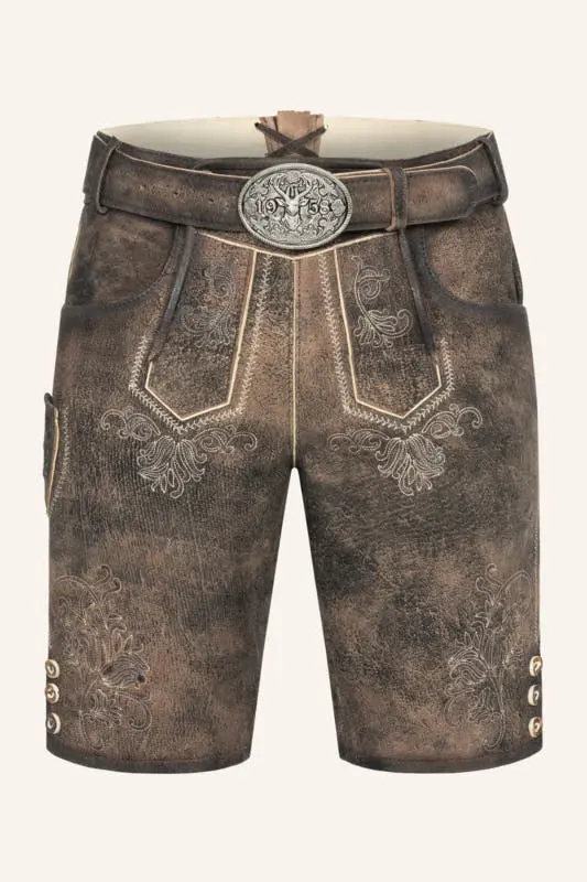 Lederhose Arijus mit Gürtel