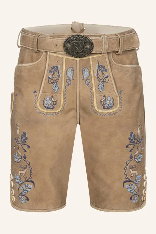 Lederhose Demian mit Gürtel
