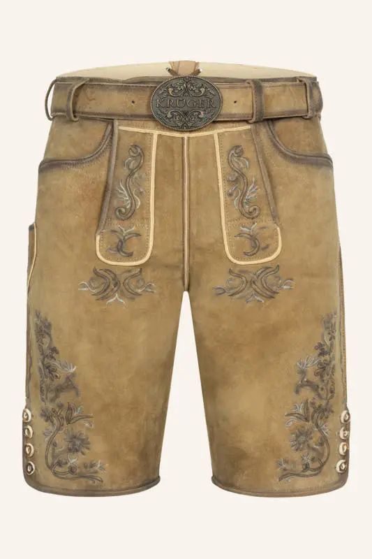 Lederhose Juan mit Gürtel