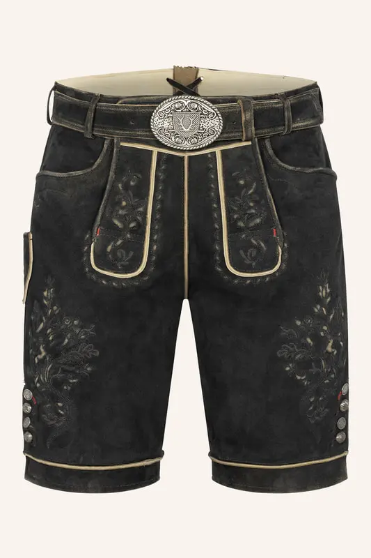 Lederhose Kuno mit Gürtel