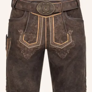 Lederhose Roger mit Gürtel