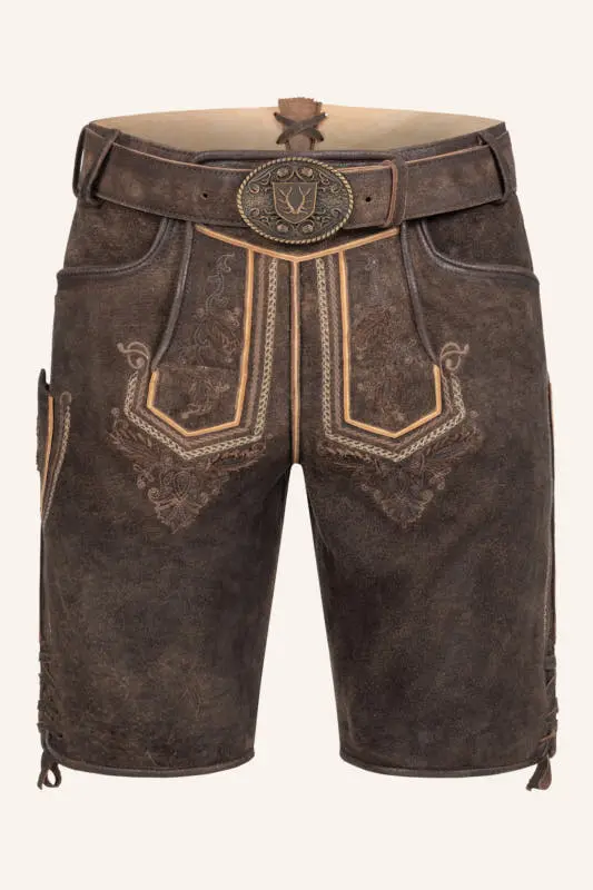 Lederhose Roger mit Gürtel