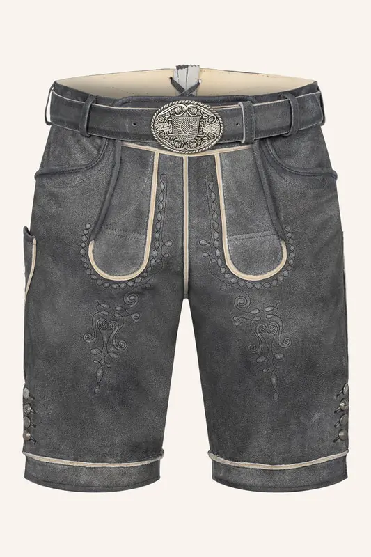 Lederhose Kuno mit Gürtel