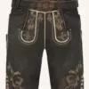Lederhose Nero mit Gürtel