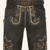 Lederhose Nero mit Gürtel
