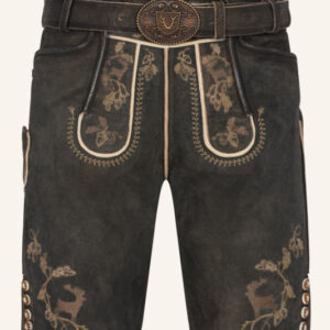 Lederhose Nero mit Gürtel