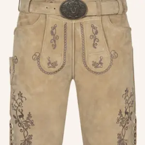 Lederhose Milian mit Gürtel