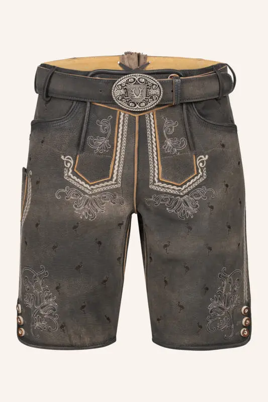 Lederhose Udo mit Gürtel