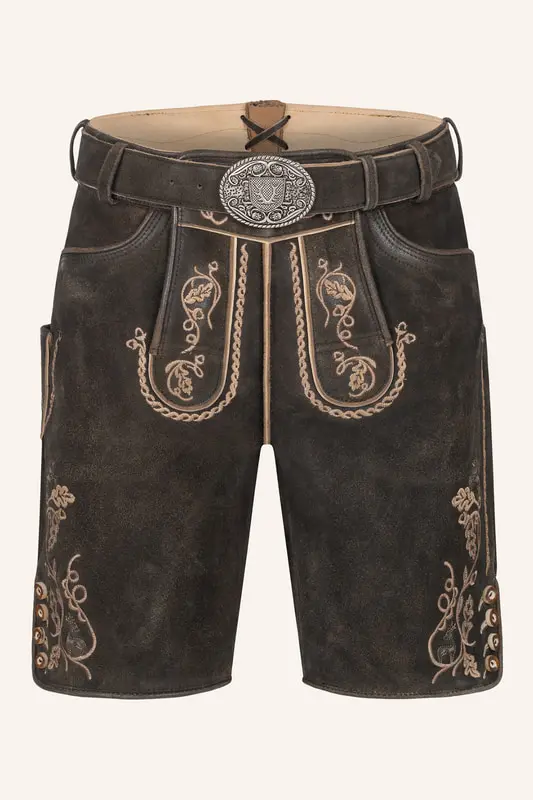 Lederhose Orlando mit Gürtel