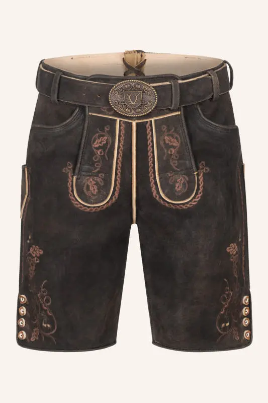 Lederhose Terence mit Gürtel