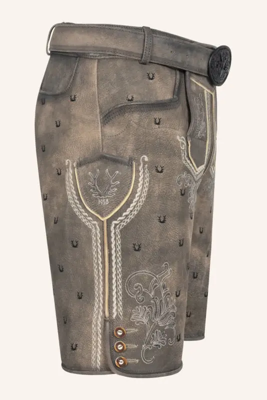Lederhose Harvey mit Gürtel – Bild 2