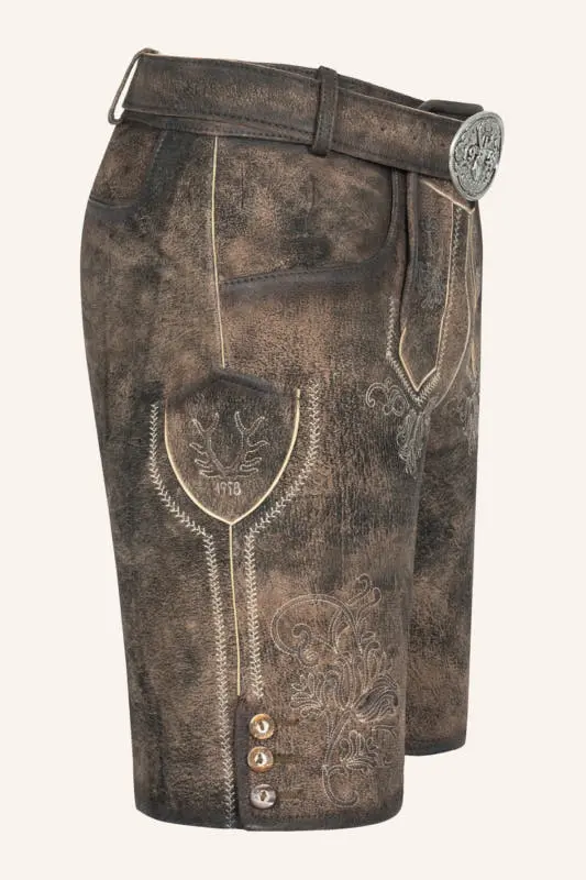 Lederhose Arijus mit Gürtel – Bild 2