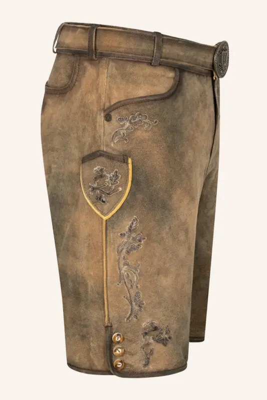 Lederhose Paulo mit Gürtel – Bild 2