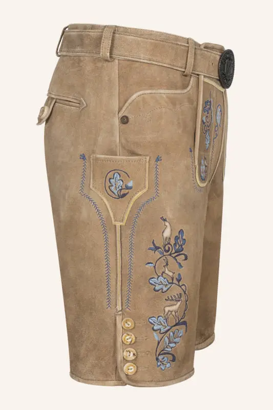 Lederhose Demian mit Gürtel – Bild 2