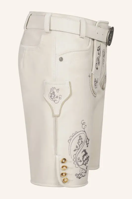 Lederhose Evan mit Gürtel – Bild 2