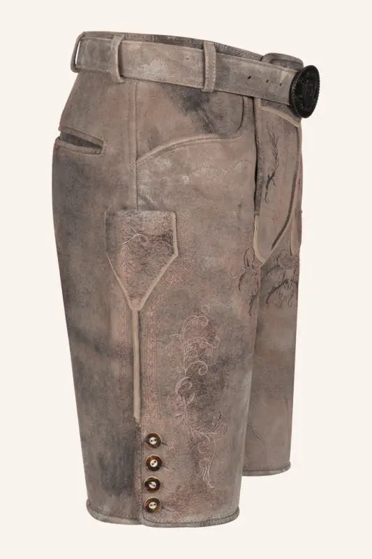Lederhose Delio mit Gürtel – Bild 2