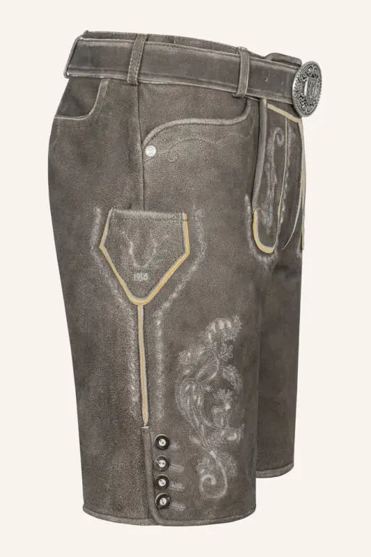 Lederhose Howard mit Gürtel – Bild 2