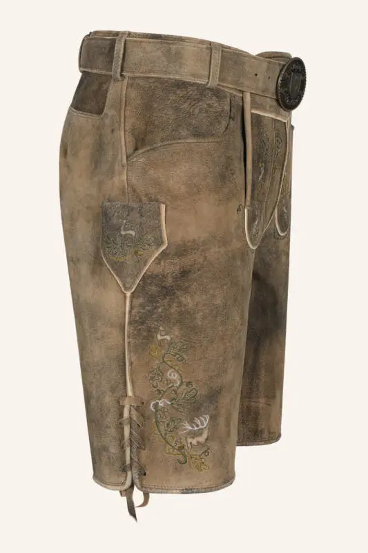 Lederhose Micah mit Gürtel – Bild 2