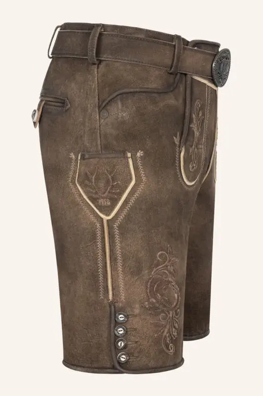 Lederhose Jendrik mit Gürtel – Bild 2