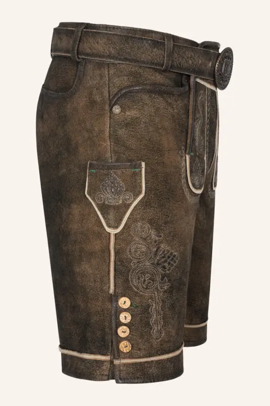 Lederhose Waris mit Gürtel – Bild 2