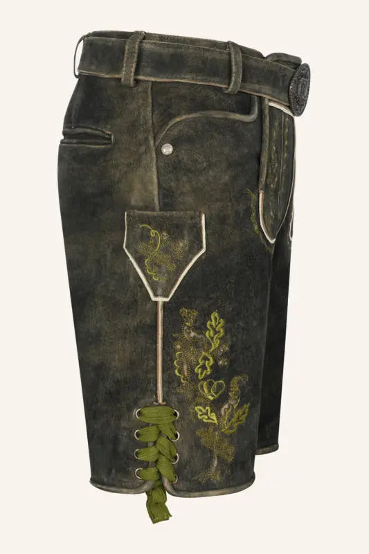 Lederhose Nilio mit Gürtel – Bild 2